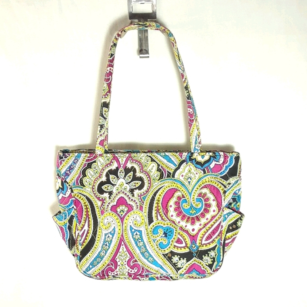 Vera Bradley pink and green paisley handbag
